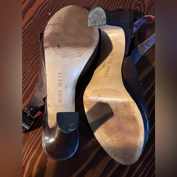 🎉 SALE 🎉Nine West Brown Sling  Back Pumps Sz 11 - Picture 9 of 9